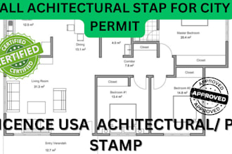 do  pe stamp review and seal architectural drawings in USA for city permit