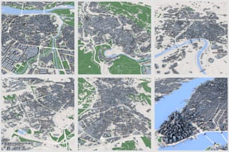3d city models from google maps coordinates