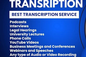 transcribe audio to text, and english or french video into text,