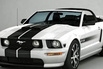 deliver 3d realistic convertible fivem car,gta v car interior,fix yft car mesh