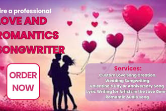 write or sing love song or add melody to your lyrics and make it emotional