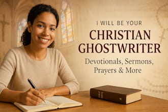 be your christian ghostwriter for devotional sermon prayer journal book cover