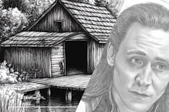 do pencil sketch, pencil portrait, or any pencil drawing realistic drawing