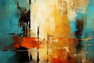 create colorful abstract wall art designs