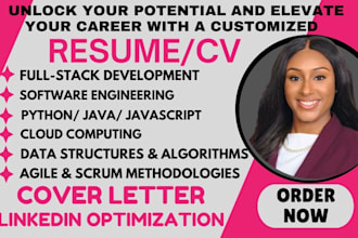 write a professional resume, programming and tech resume, engineering resume