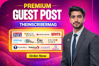 do premium SEO guest post backlinks and publish news article, guest post service