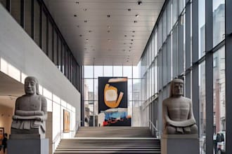 do 3d modern museum interior, 3d design, art gallery modeling and rendering