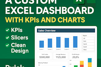 build a custom excel dashboard with kpis, charts, and automation