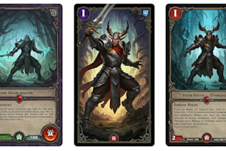 design stunning custom card game art for your game