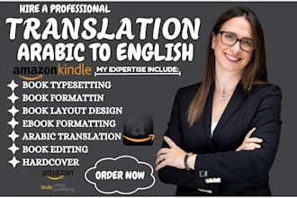 arabic book translation manually, translate from arabic to english perfectly