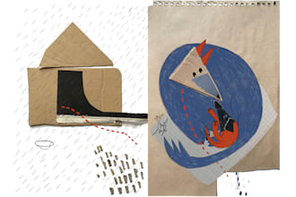 colourful collage illustrations for kids books