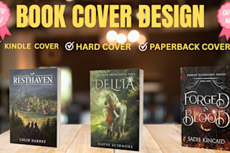 design stunning kindle ebook, paperback, hardcover book covers for amazon KDP
