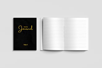 design custom journal, notebook, manuscript and do kindle formatting