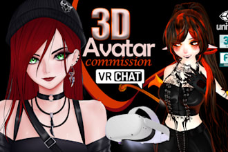create custom vrchat avatar 3d nsfw anime vrchat avatar with full body tracking