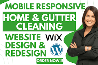 home cleaning website gutter cleaning leads pressure washing wordpress website