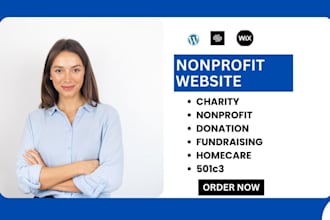 nonprofit, charity, ngo, 501c3, donation, non profit website on wix, wordpress