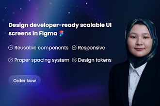 design developer ready UI screens with auto layout and components in figma