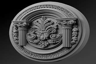 do 3d bas relief architectural bas relief 3d medallion for 3d printing