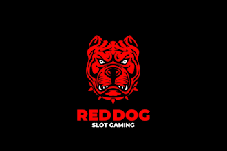 design awesome red dog logo