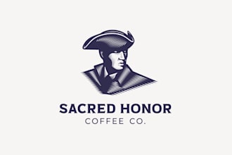 design sacred honor coffee co logo