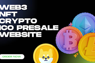 design nft crypto ico presale memecoin wordpress websites with web3 integration