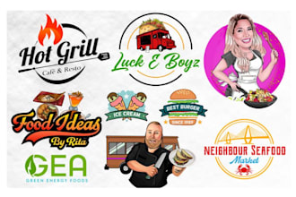 do restaurant,bakery, tacos, café and food logo design