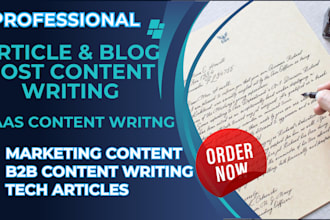 write marketing content, tech articles, blog posts, b2b, tech, and saas writing