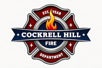 do amazing cockrell hill fire department logo with unlimited