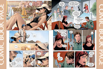 be your comic book artist for comic illustration comic strip comic page comic