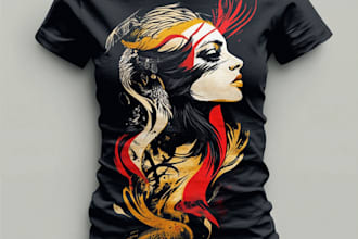 creat bulk trending t shirt designs for printful or printify