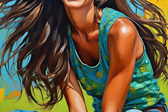 do a digital abstract art illustrations
