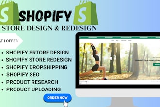 build shopify ecommerce dropshipping store design redesign winning products