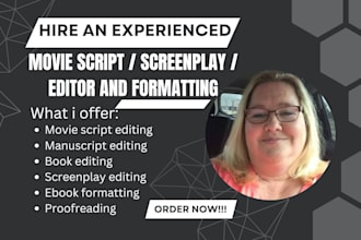 edit, format, screenplay, movie script, film script, into industrial standard