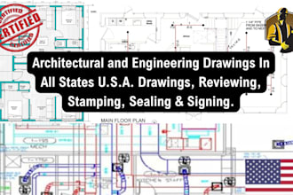 draw stamp mep engineering structural design city permit foundation framing plan