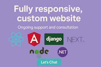build your responsive, custom website as a full stack web developer