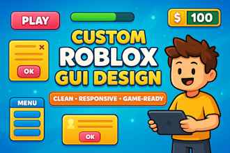 design professional roblox gui for your game