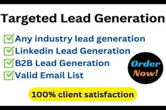 generate niche targeted bulk email list, d2c lead and b2b leads for any industry