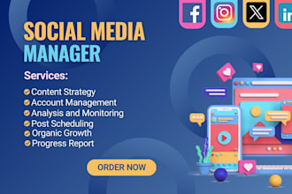 be your monthly social media manager and content creator