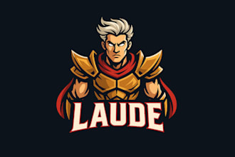 design amazing laude mlbb hero character mascot logo