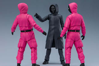 3d action figure articulated model, chibi cute figure moede object for 3d print