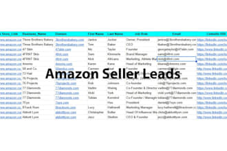 provide verified amazon seller leads ecommerce email list