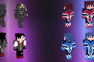 make a custom minecraft skin from your design or anything xd