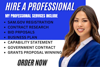 do grant, bid proposal government contract business plan and grant writing