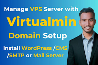 install virtualmin, webmin cpanel, wordpress, smtp on vps server