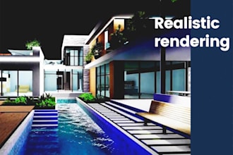 show house exterior design warehouse and commercial architectural 3d rendering