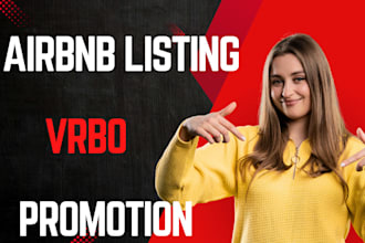 promote airbnb listing, vrbo booking traffic airbnb marketing
