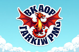 do flying dragon mascot logo with unlimited revision