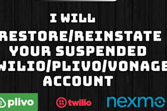 create a verified upgraded twilio account for sip trunk, bulk sms, did numbers