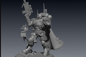 create stl for printing,3d miniature,warhammer 40k,aos,wow,action figurine,dnds
