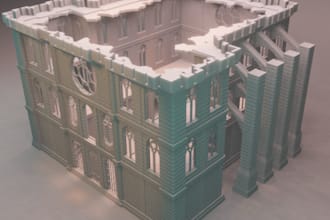 craft 3dprintable house,terain miniature model for wargame,stl file,figure buil